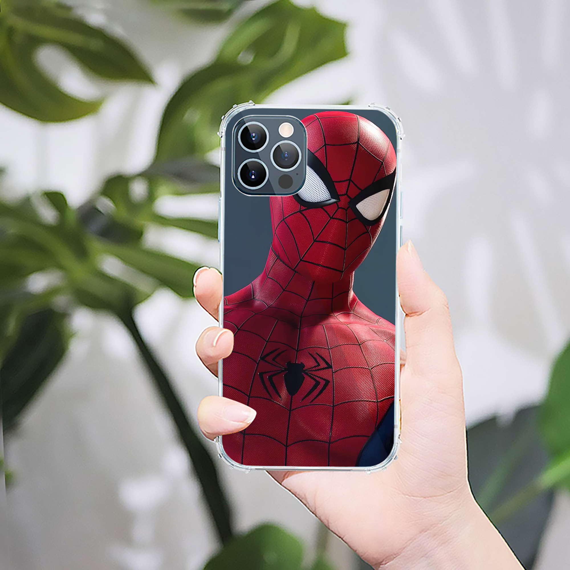 （画像用） Spider Man スパイダーマン 【iPhone 12シリーズ対応】透明スマホケース（クリアソフトケース）
